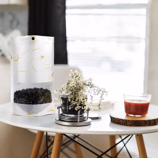 Emballage en plastique Mylar personnalisé, pochette à fermeture éclair en aluminium Recyclable, sacs d'emballage alimentaire pour café, thé, noix, biscuits