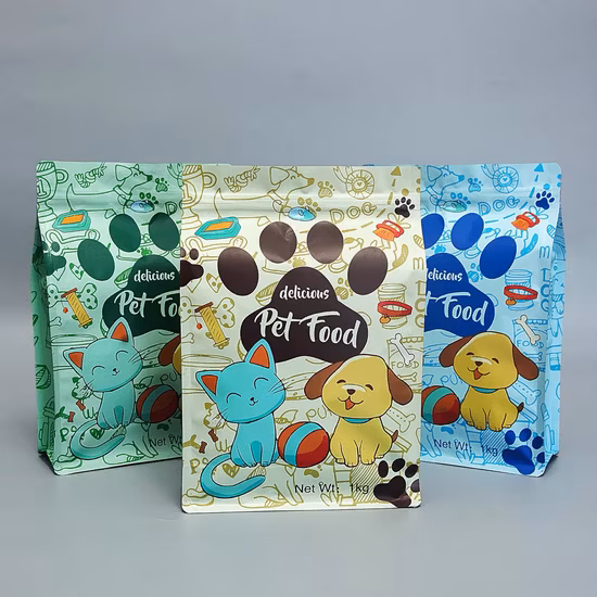 Sacs en plastique d'emballage alimentaire de chat de chien de compagnie de Mylar de serrure de fermeture éclair d'humidité