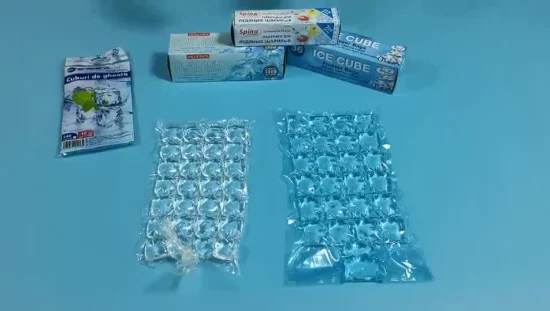 Sacs d'emballage en plastique de glaçon de sécurité de catégorie comestible de sac de glace jetable